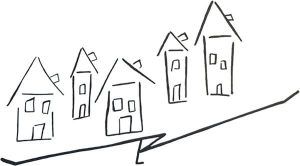 dibujo de casas Reluet