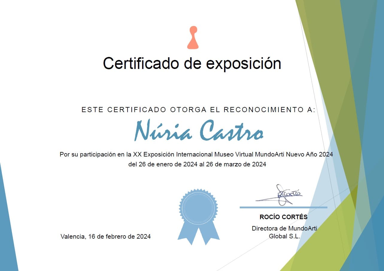 MundoArti exhibition certificate