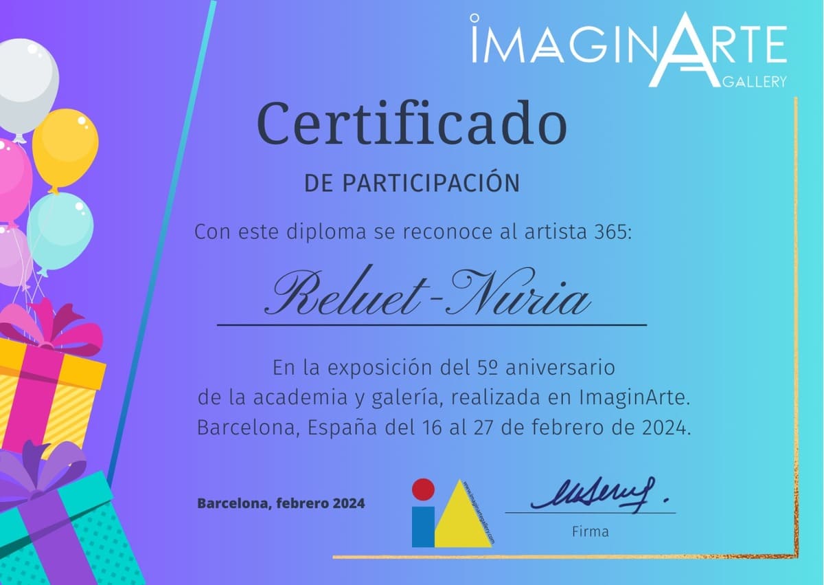 2024 Certificado 5to Aniversario Galería Imaginarte