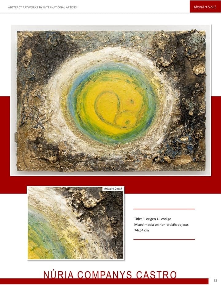 Núria Companys Reluet Catálogo Internacional de Arte ABSTRART 3 Obra el Origen Núria Companys Reluet Catálogo Internacional de Arte ABSTRART 3 Obra el Origen