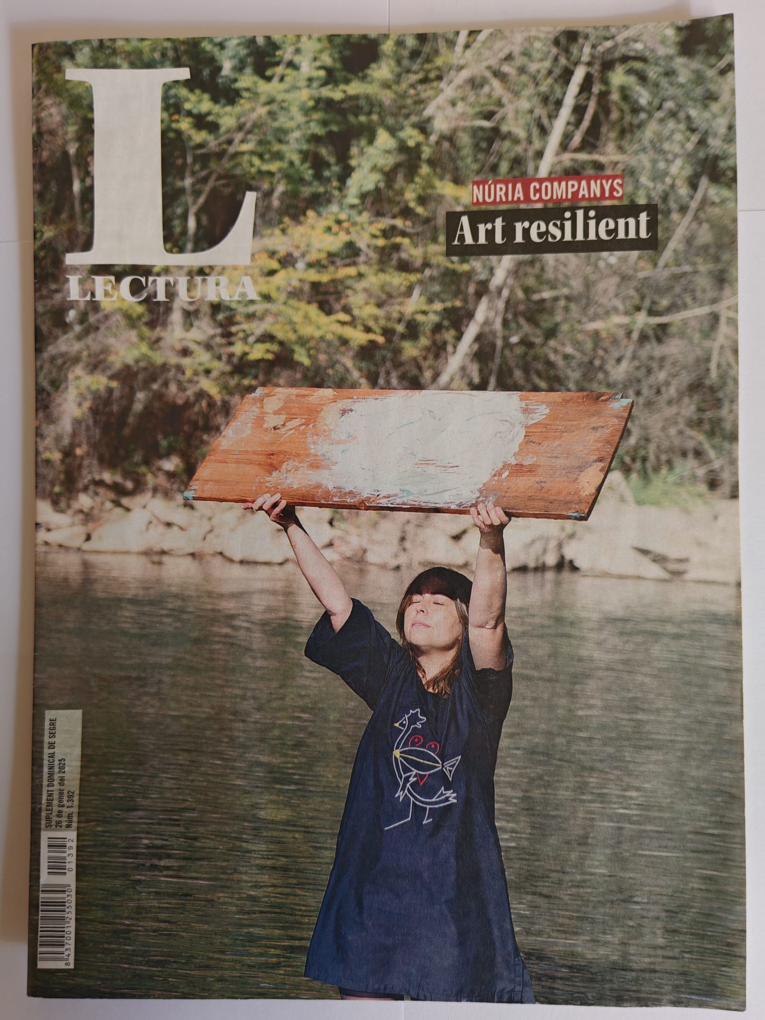Núria Companys, cover of Lectura magazine of Diario el Segre. Reluet.